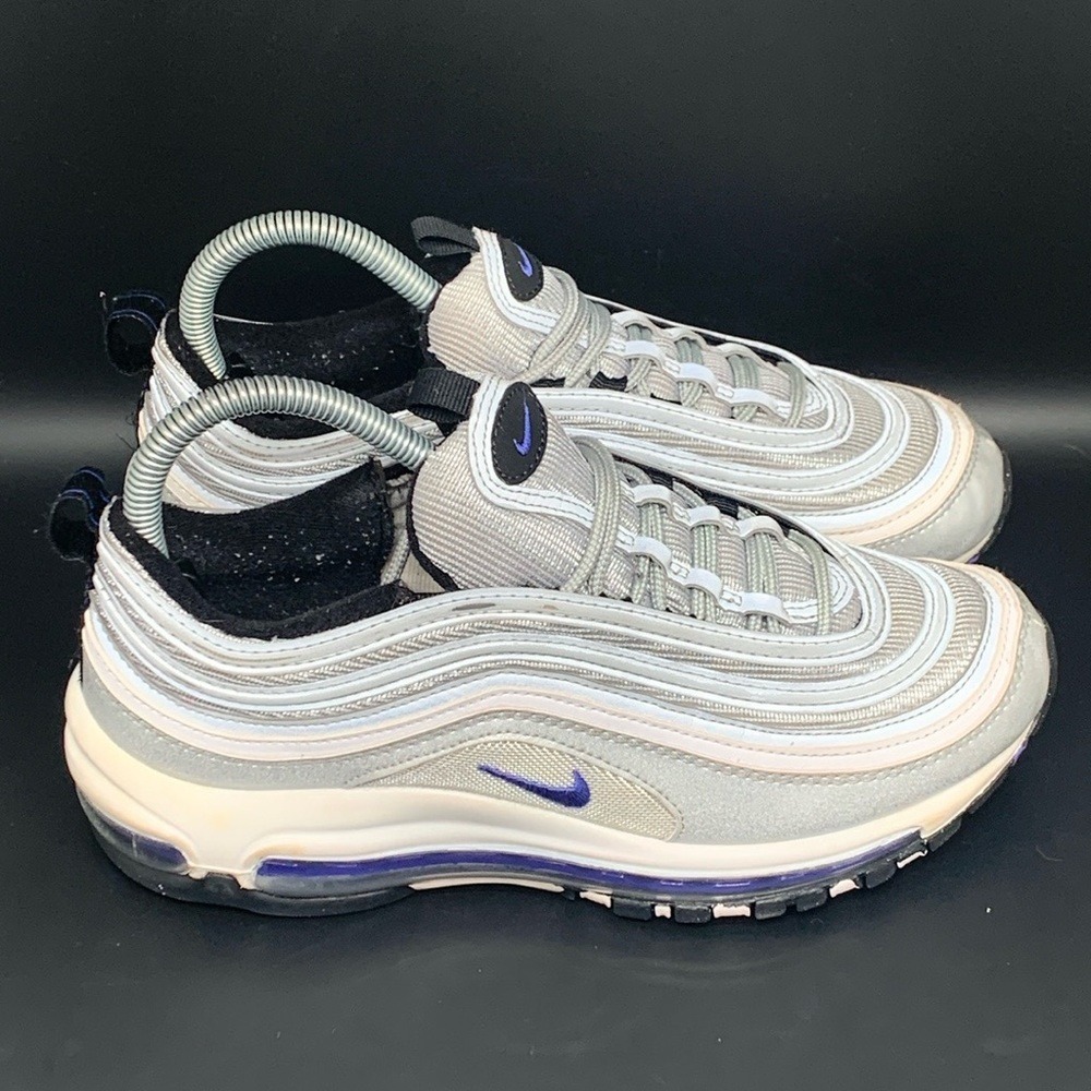 Nike‎ Air Max 97 Grey Purple Running Shoes 921522-027 Men Sz 6 Women's Sz 7.5